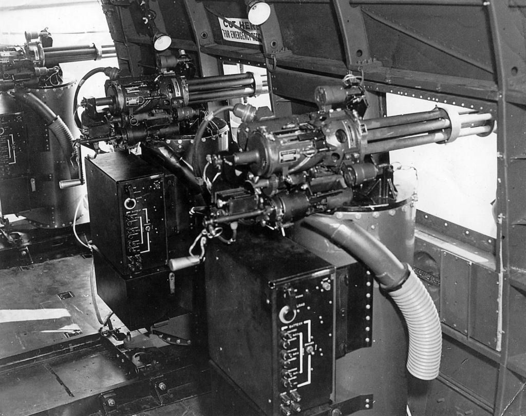 Three MXU-470/A minigun modules fitted to an AC-47D 'Spooky