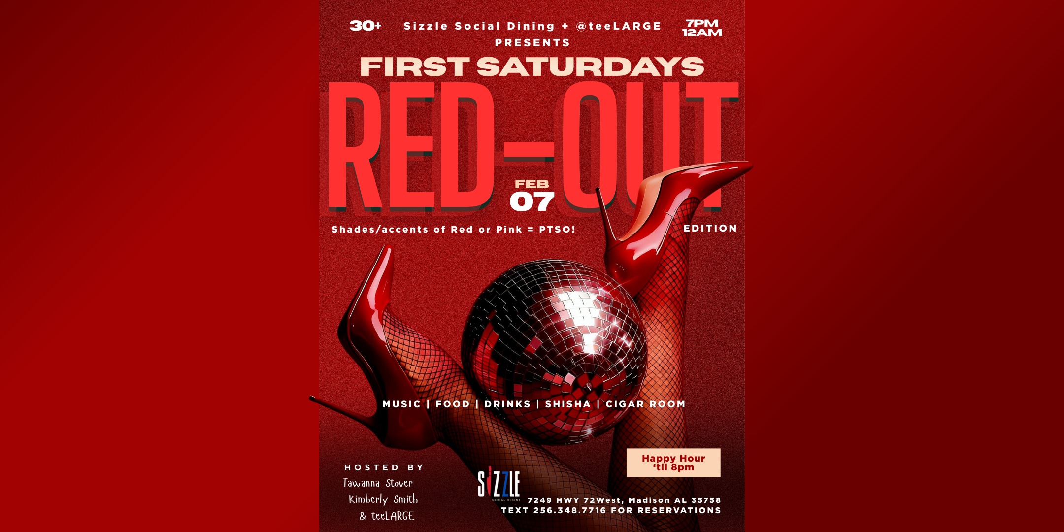 First Saturdays (2.7.26) @ Sizzle Social Dining