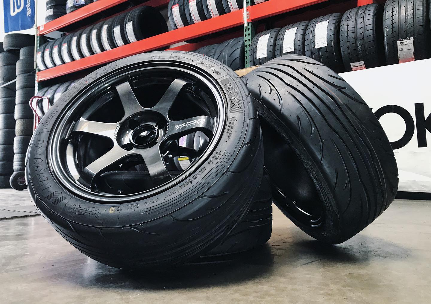 R Compound - 215/45/16 Nankang NS-2R tires on 16x8 Volk TE37 