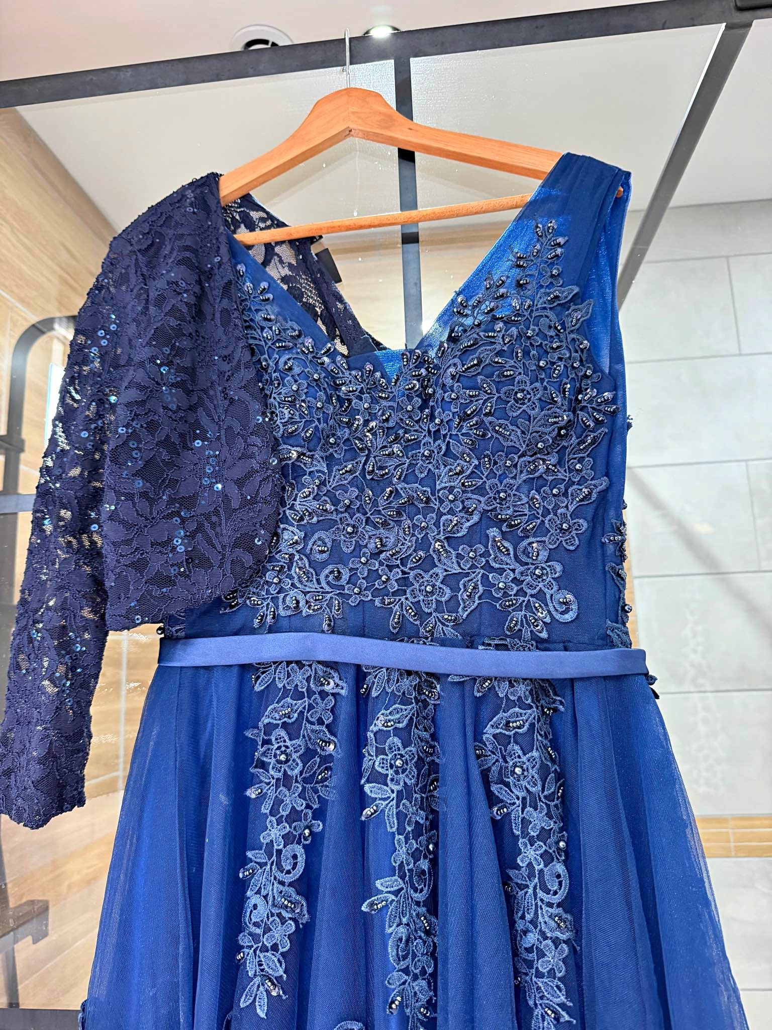 quinceanera dresses that are blue Dancing Queen 1724 Navy Quince Dress Color:White Pearl highlighting your beauty with promo-memorial-day-2025 Dark Purple Embellished V