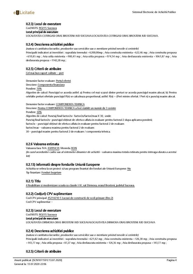 Situatie Lucrari Brosteni Suceavalive