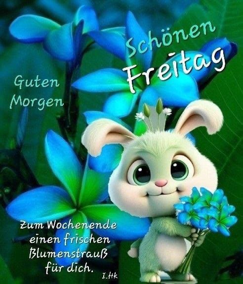 Guten Morgen Schönen Freitag eitag zum Wochenende einen frischen Blumenstrauß für dich. I.IK
