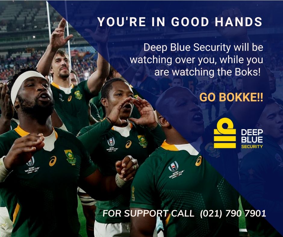 Wishing the Springboks the very best... - Deep Blue Security