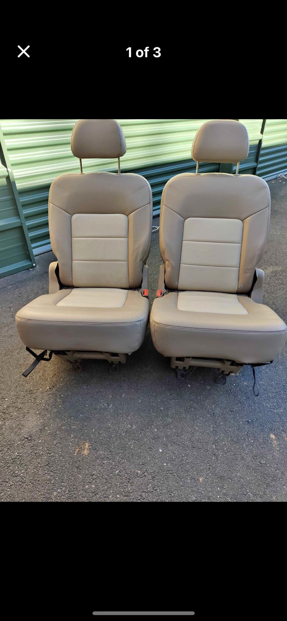 Richmond Auto Upholstery Tan Leather Seat Cover – 2000-2001 Ford Excursion Limited Driver Side Bottom – Made In USA