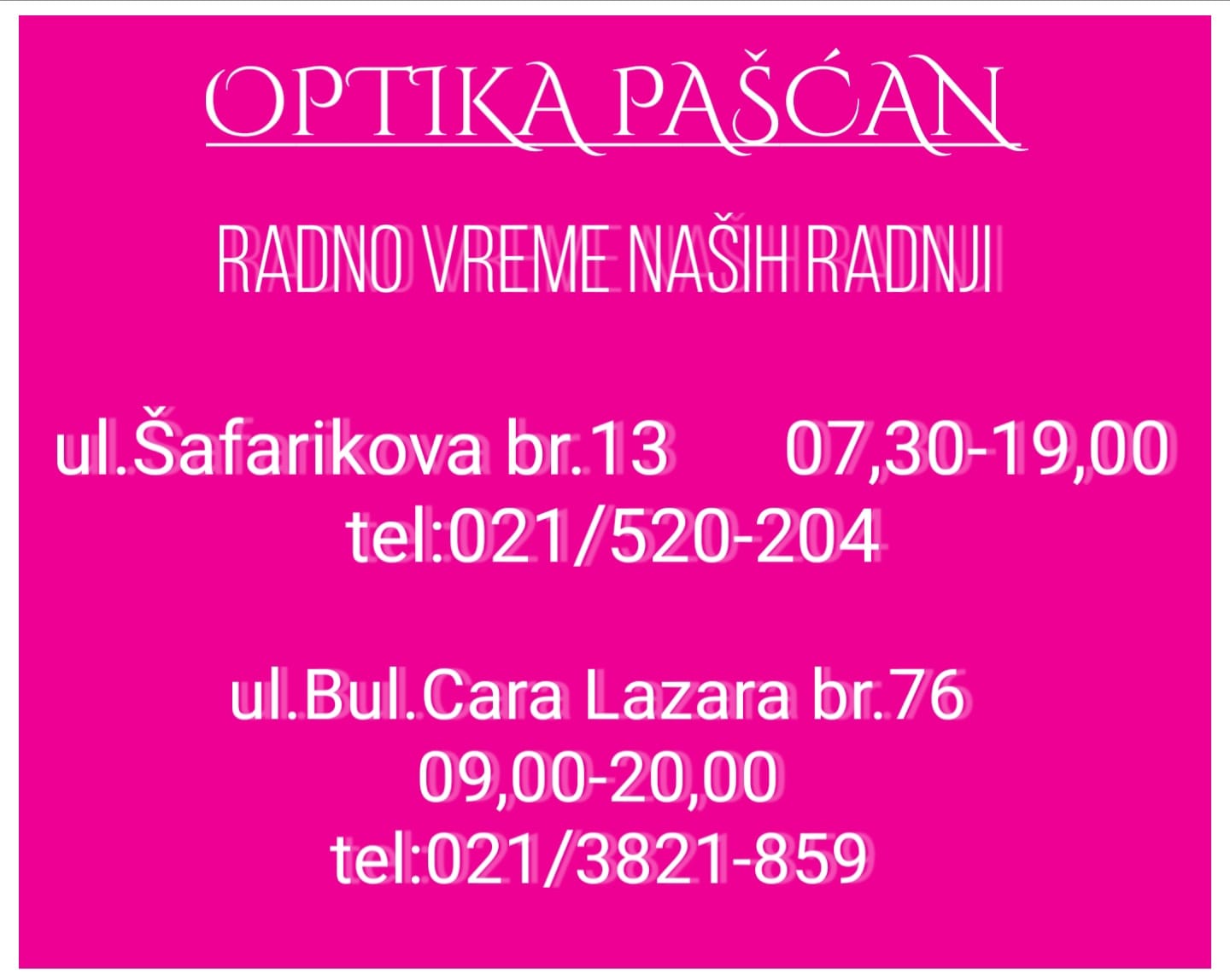 Optika Pascan | Novi Sad