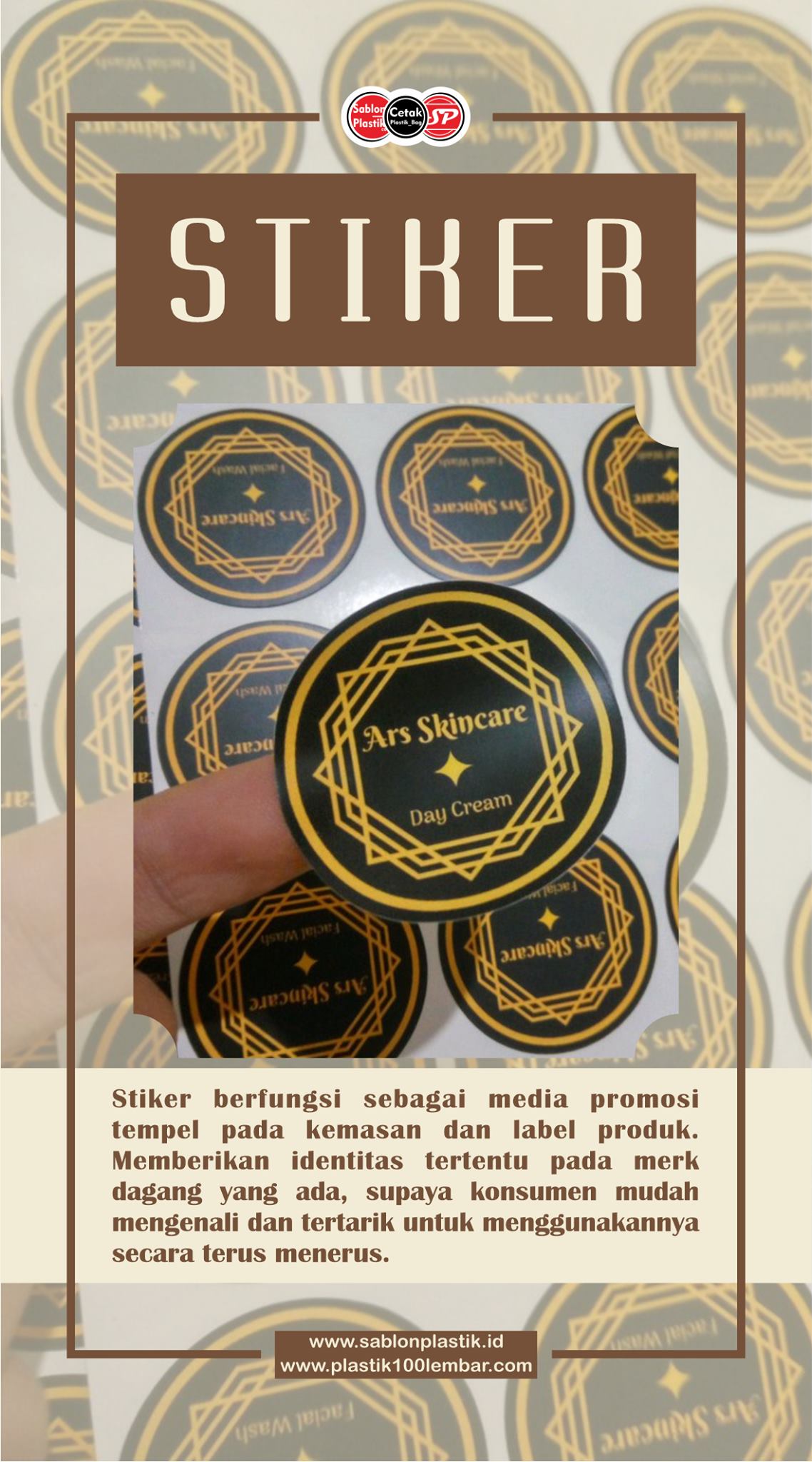 Cetak Sticker Desain Suka2 Custom... - Sablon Plastik Id | Facebook