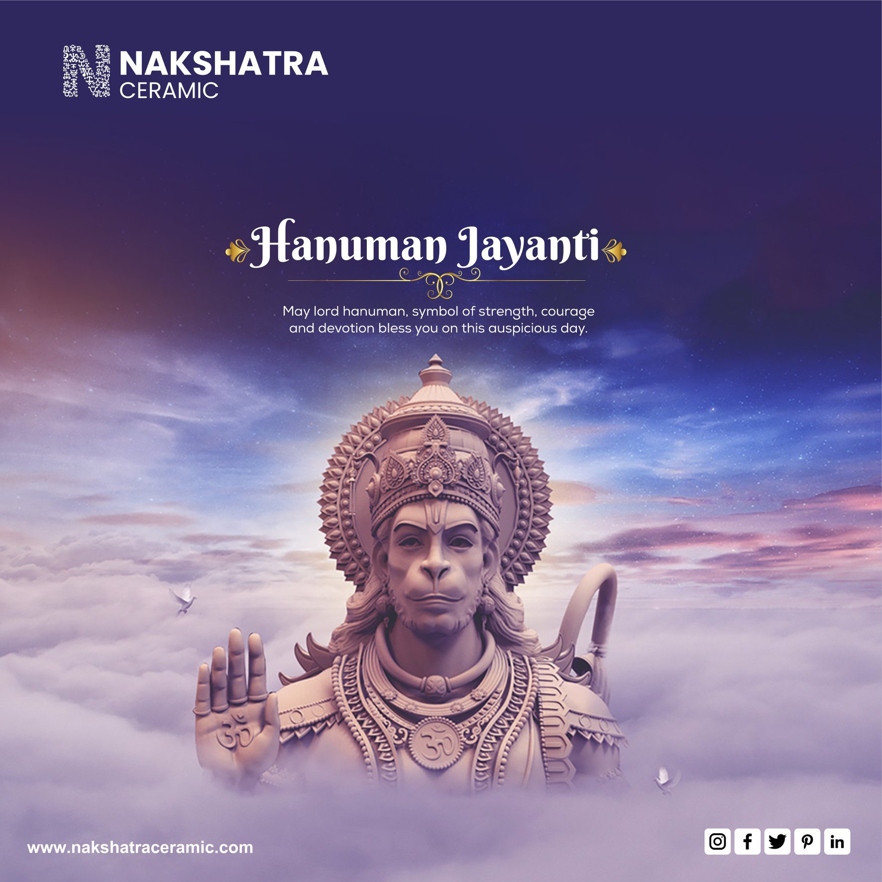 HANUMAN JAYANTI #hanumanjayanti... - Nakshatra Ceramic