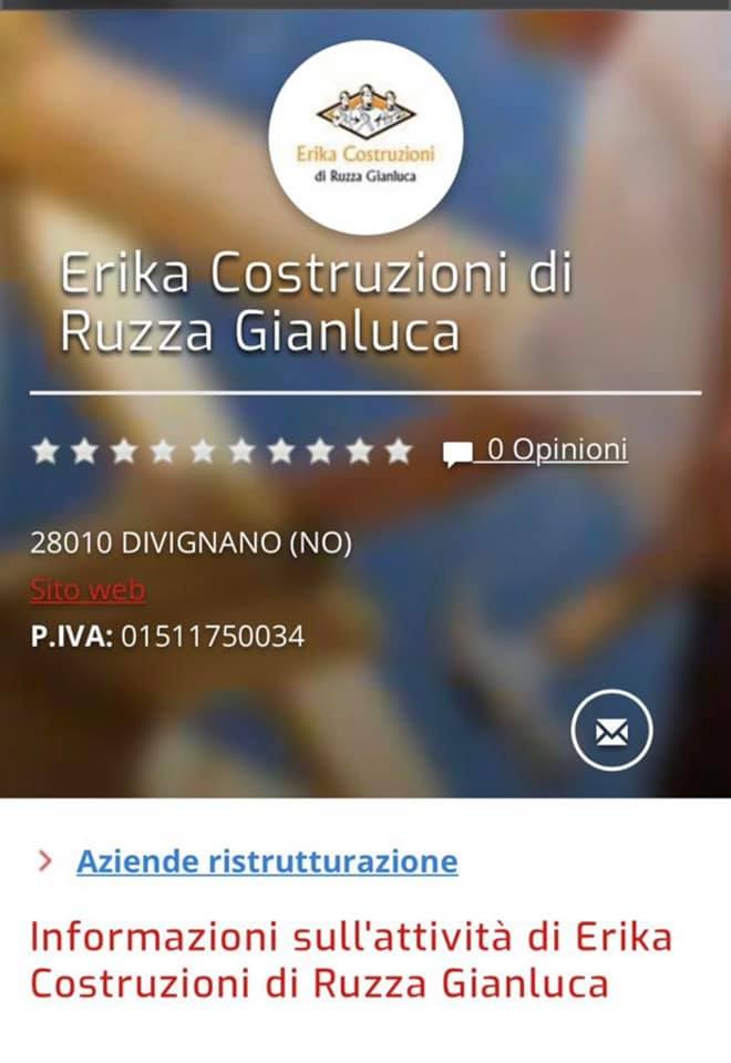 Erika Costruzioni di Ruzza Gianluca | Divignano