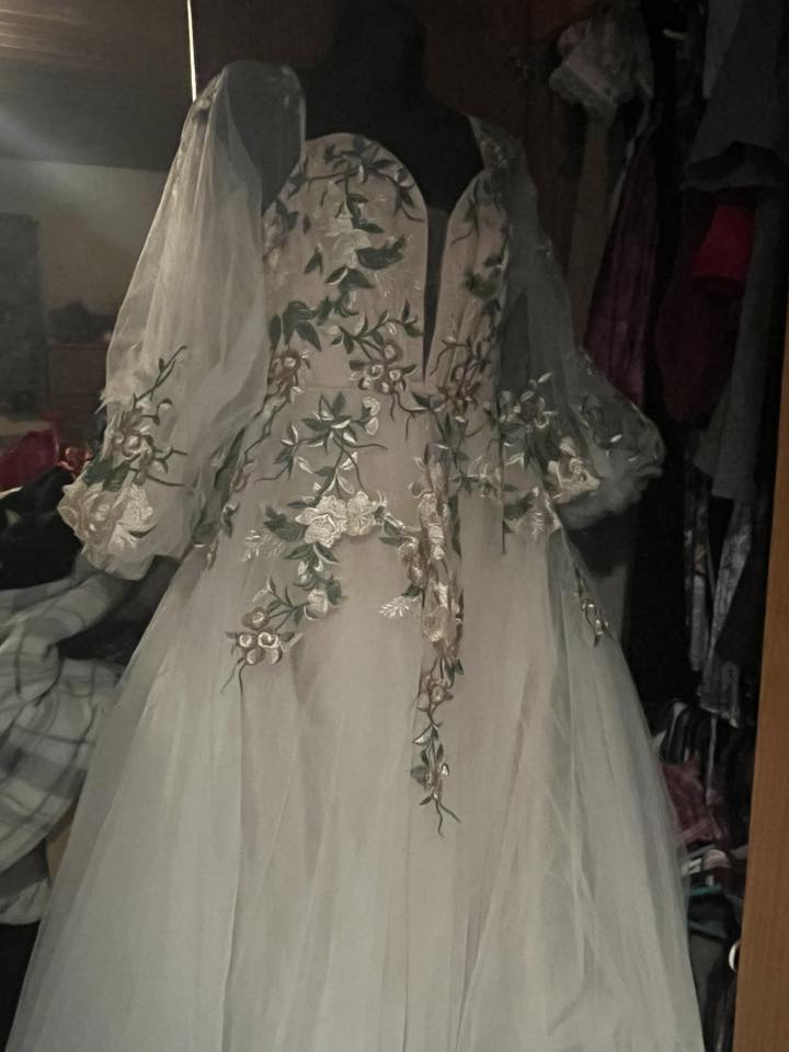 My wedding dress came in for my fairy/ biker wedding I'm so excited
