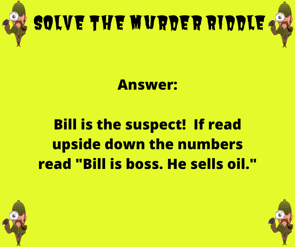 Murder Mysteries Riddles With Answers