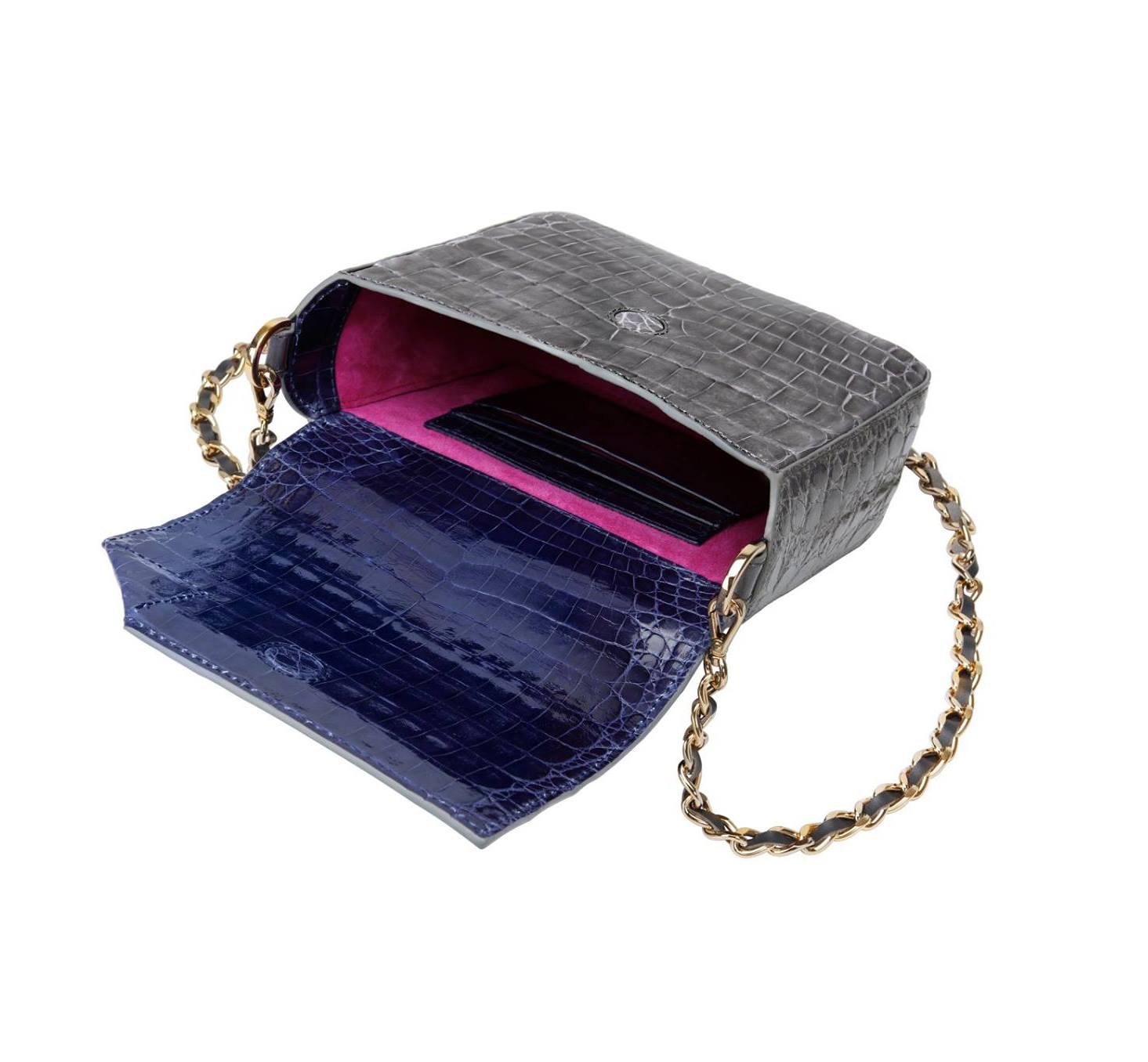 Accessoire Photo En Cuir Violet Mauboussin - Pour 2 Photos + Boîte - Neuf Avec Défauts