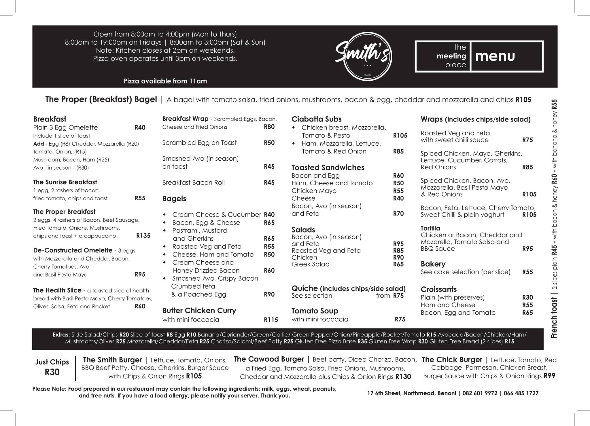 Smith's Events - Our updated menu - See you at Smith's Cafe | Facebook
