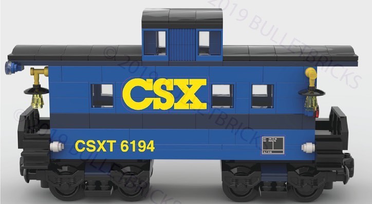 Belle-Ve Bricks - Train A 6 wide CSX Caboose in Lego... | Facebook