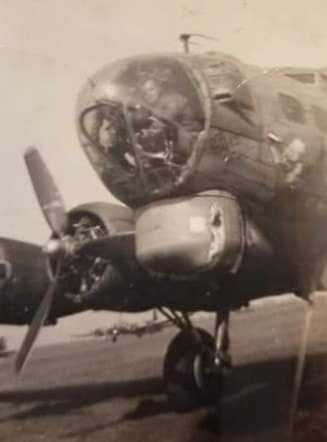 This is a rare photo of the original WW2 B-17g Flying Fortress