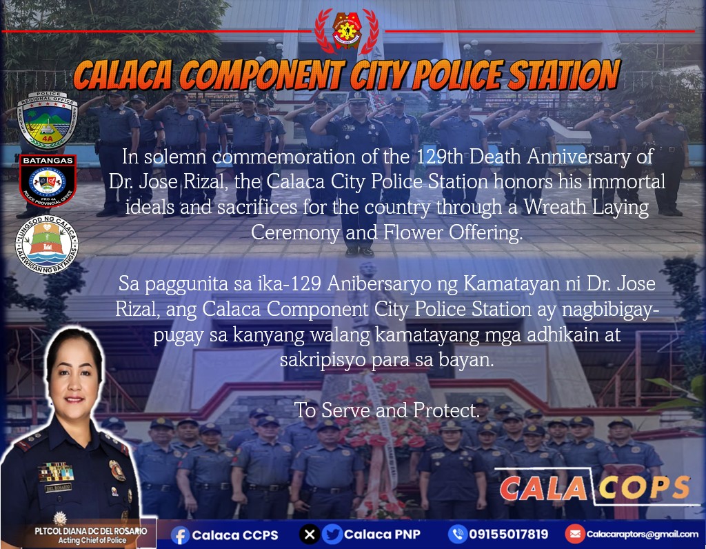 Calaca Ccps - In solemn commemoration of the 129th Death... | Facebook