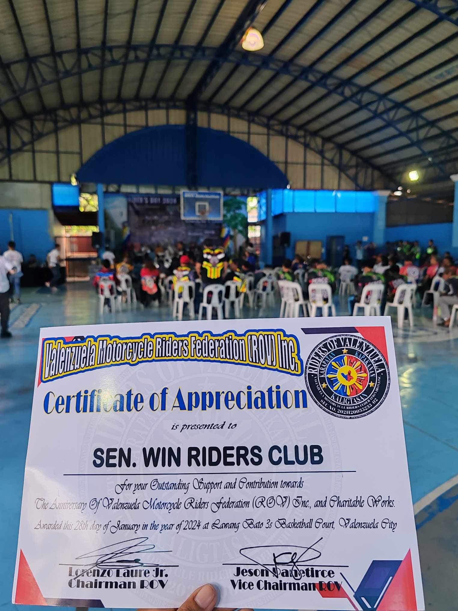 First... - Senator Win Gatchalian Riders Club - Official