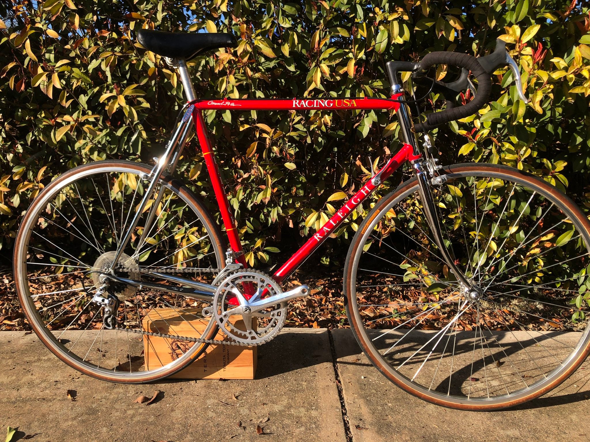Raleigh Grand Prix in that racer red and chrome! This one was MINT!