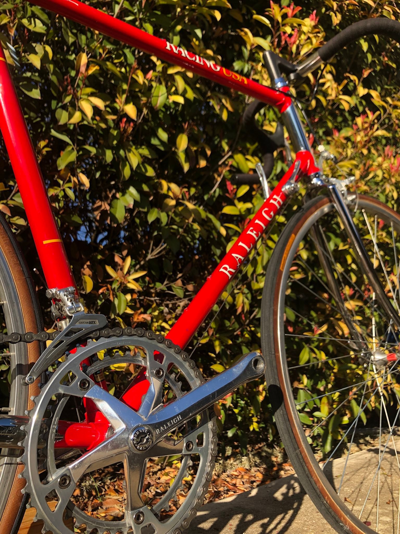 Raleigh Grand Prix in that racer red and chrome! This one was MINT!
