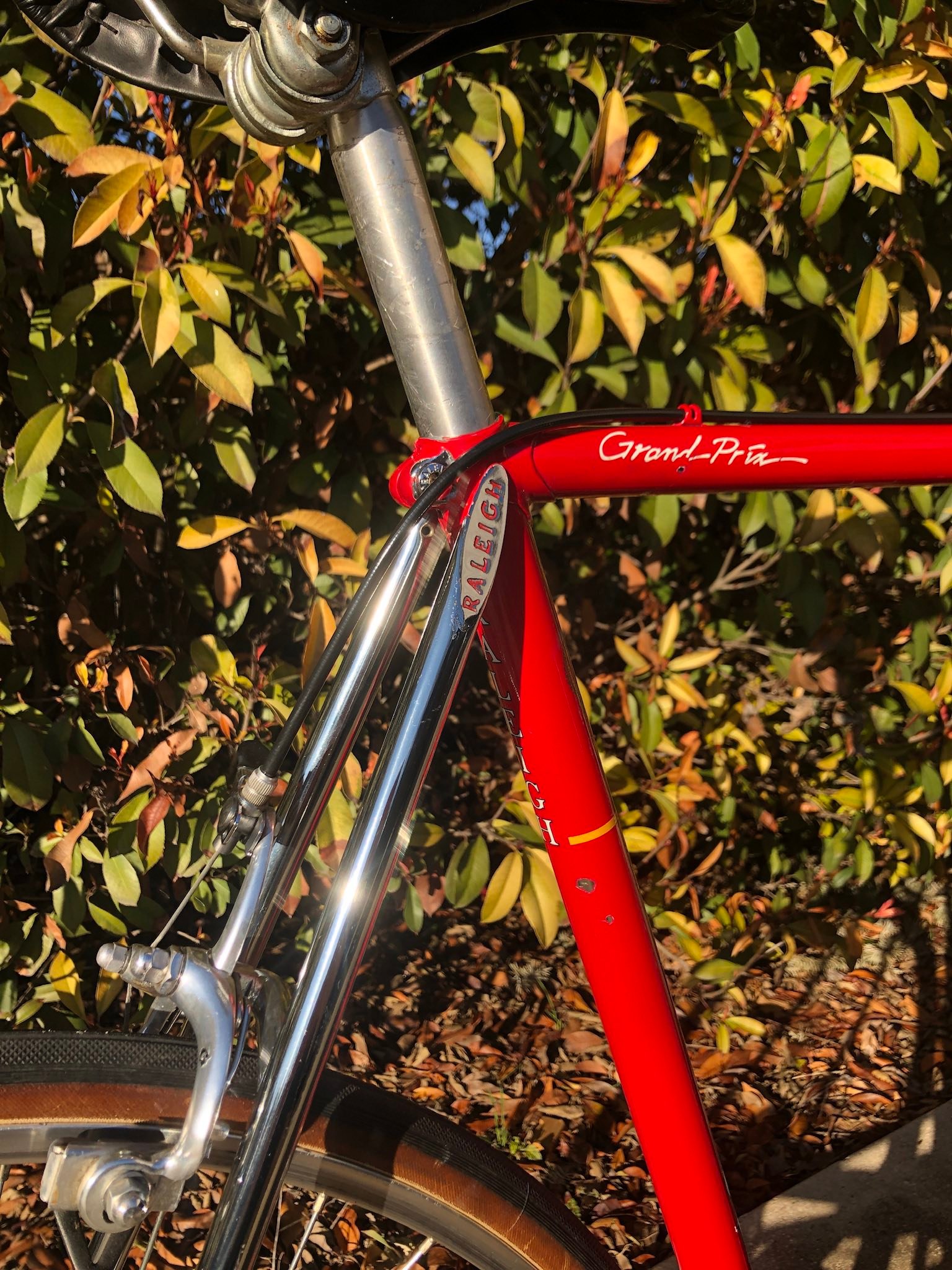Raleigh Grand Prix in that racer red and chrome! This one was MINT!