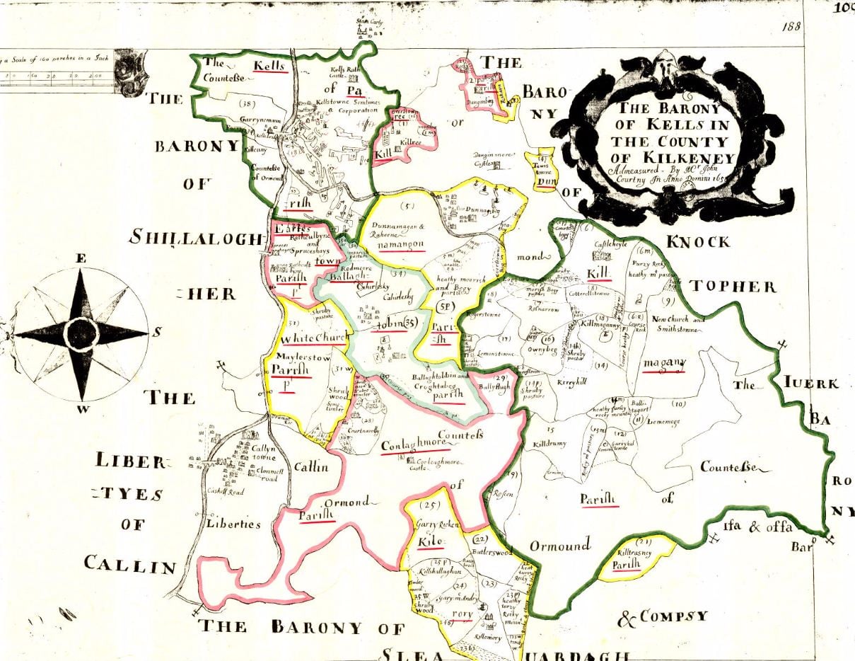 Historic Kells - A map of Kells from 1656-1656 from Downs... | Facebook
