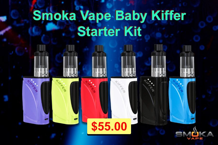 smoka vape Baby Kiffer- the easy to use MTL starter kit that'll last. Available at any Shosha nationwide Unit Per Pack:Single Atl Mint Geek Bar F: Strawberry