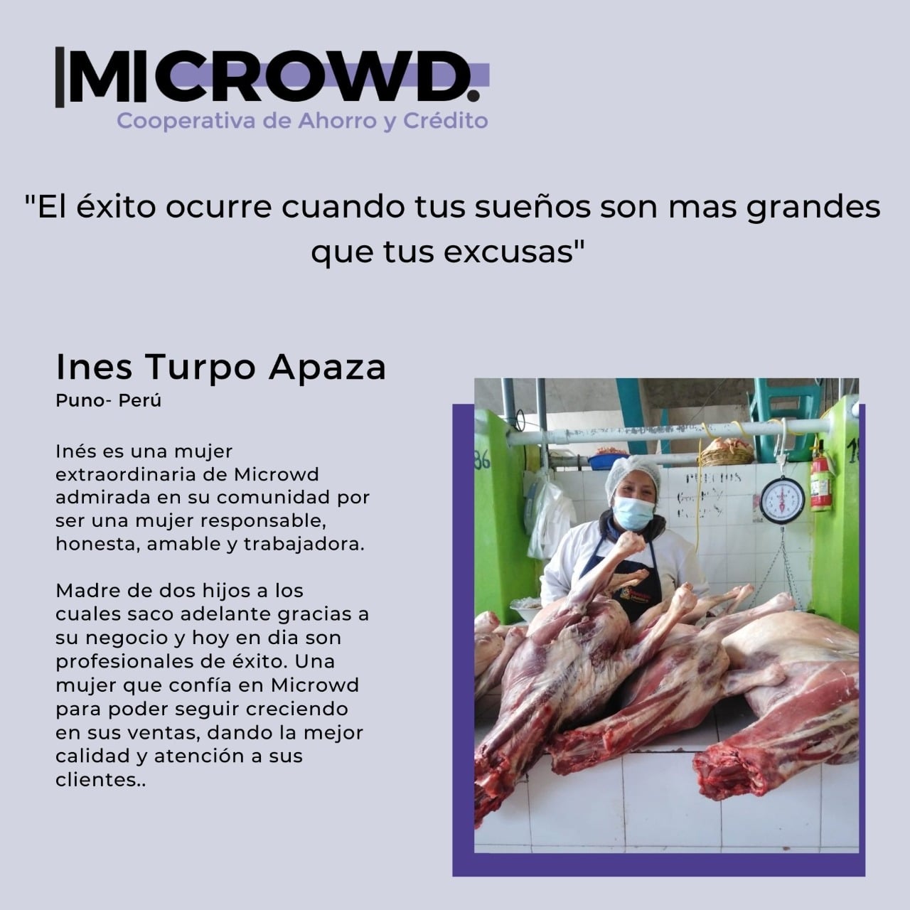 Microwd Perú - 👉 Ines es una de muchas mujeres... | Facebook
