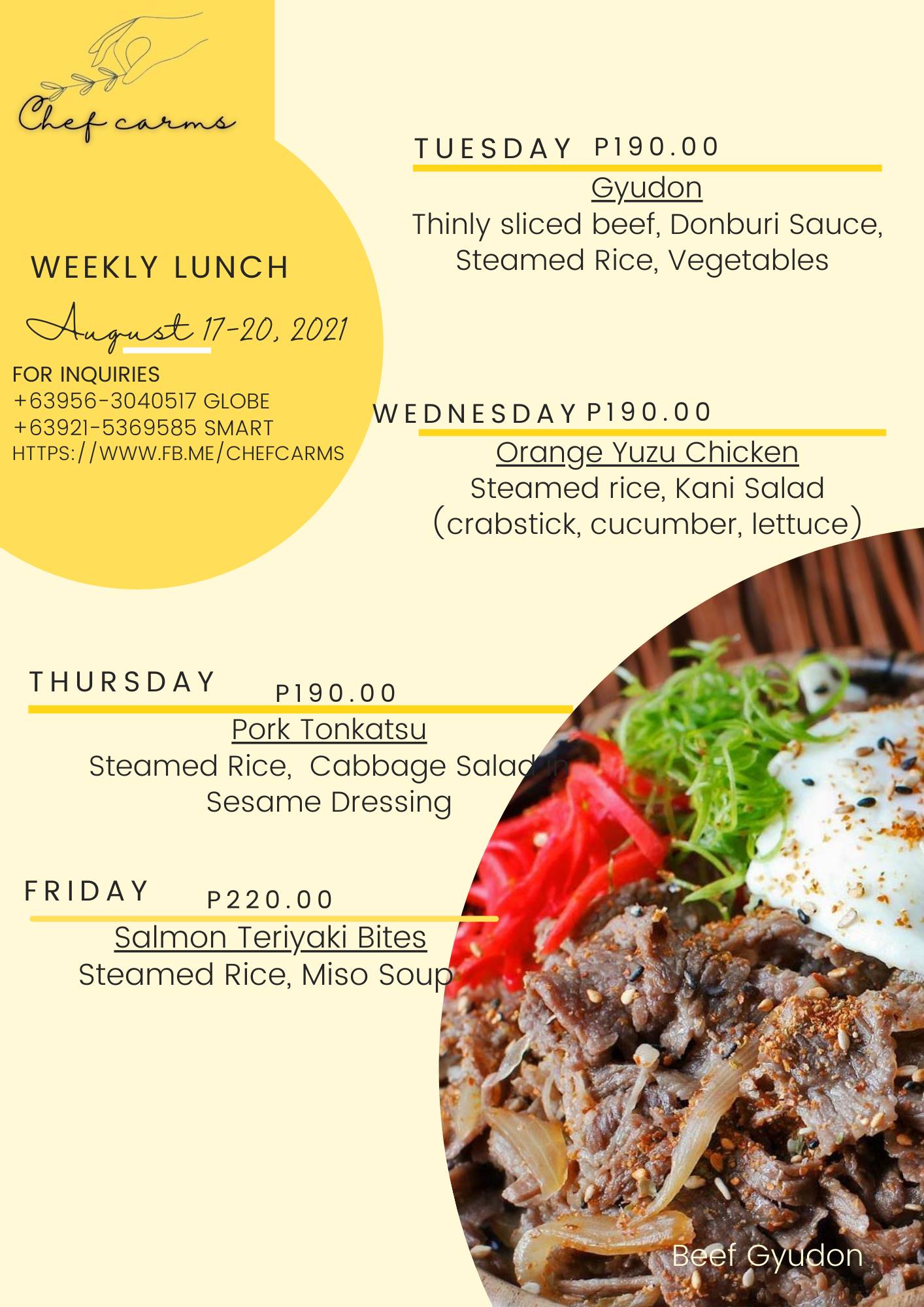 Chef Carms - Happy Monday! It's Japanese week. See our...