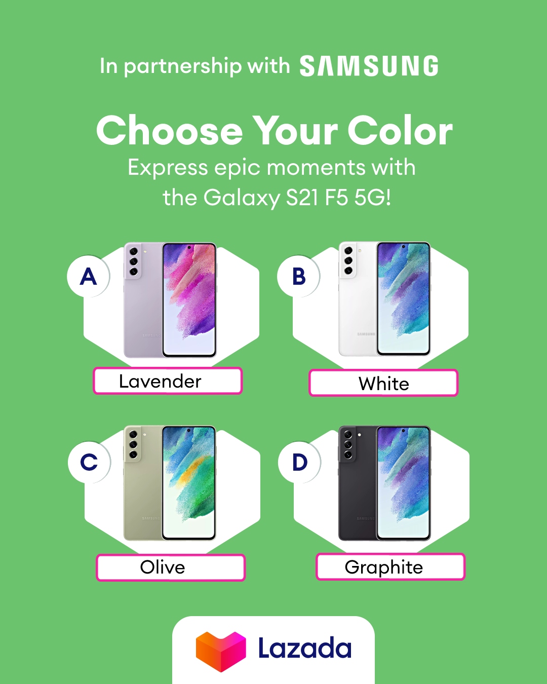 Lazada - Drop your chosen color below 😄 Get up to 50% off...