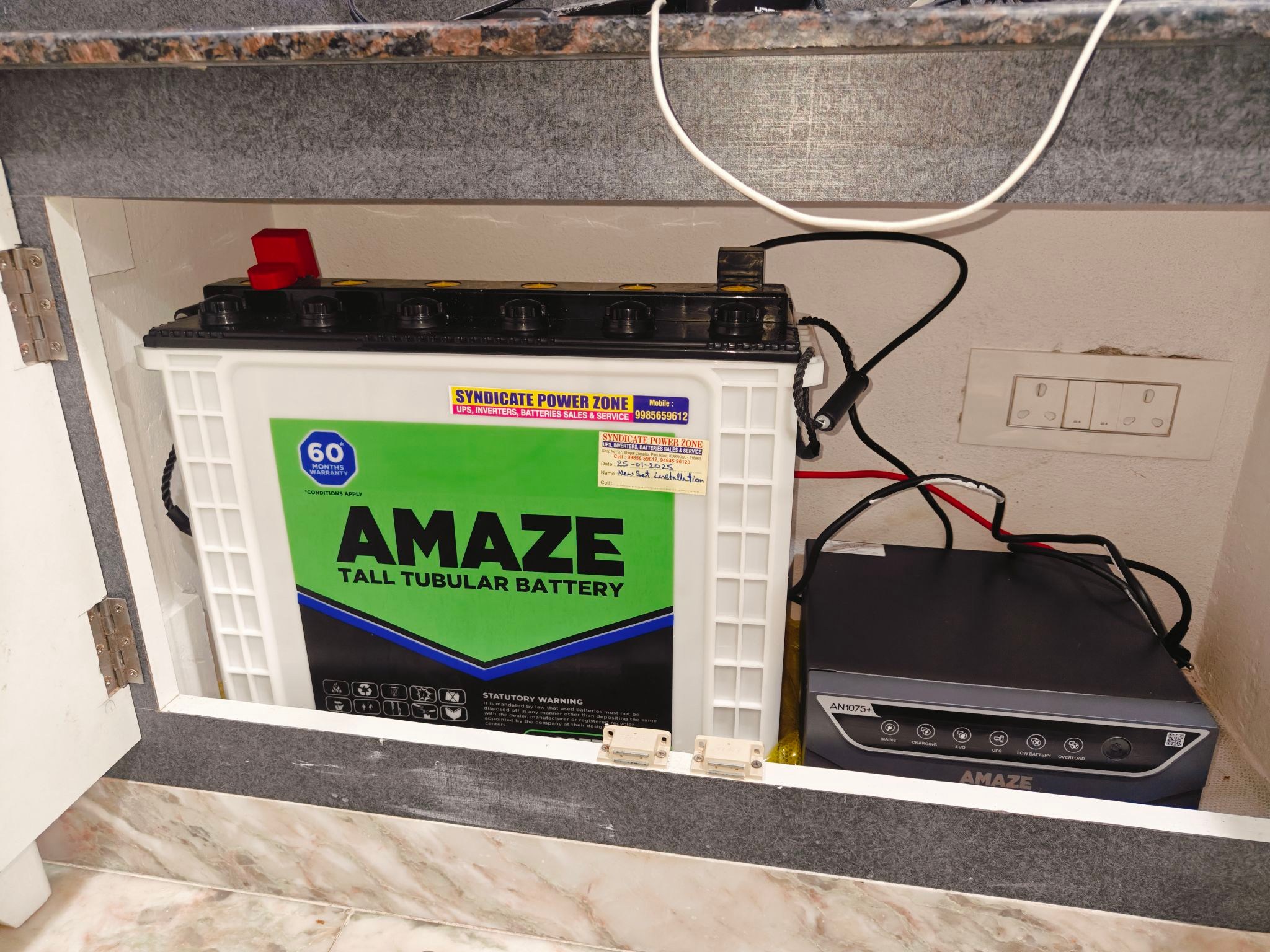 Today we have installed Amaze 1075 with 160ah Tubular Battery AMAZE amazebatteries syndicatepowerzone