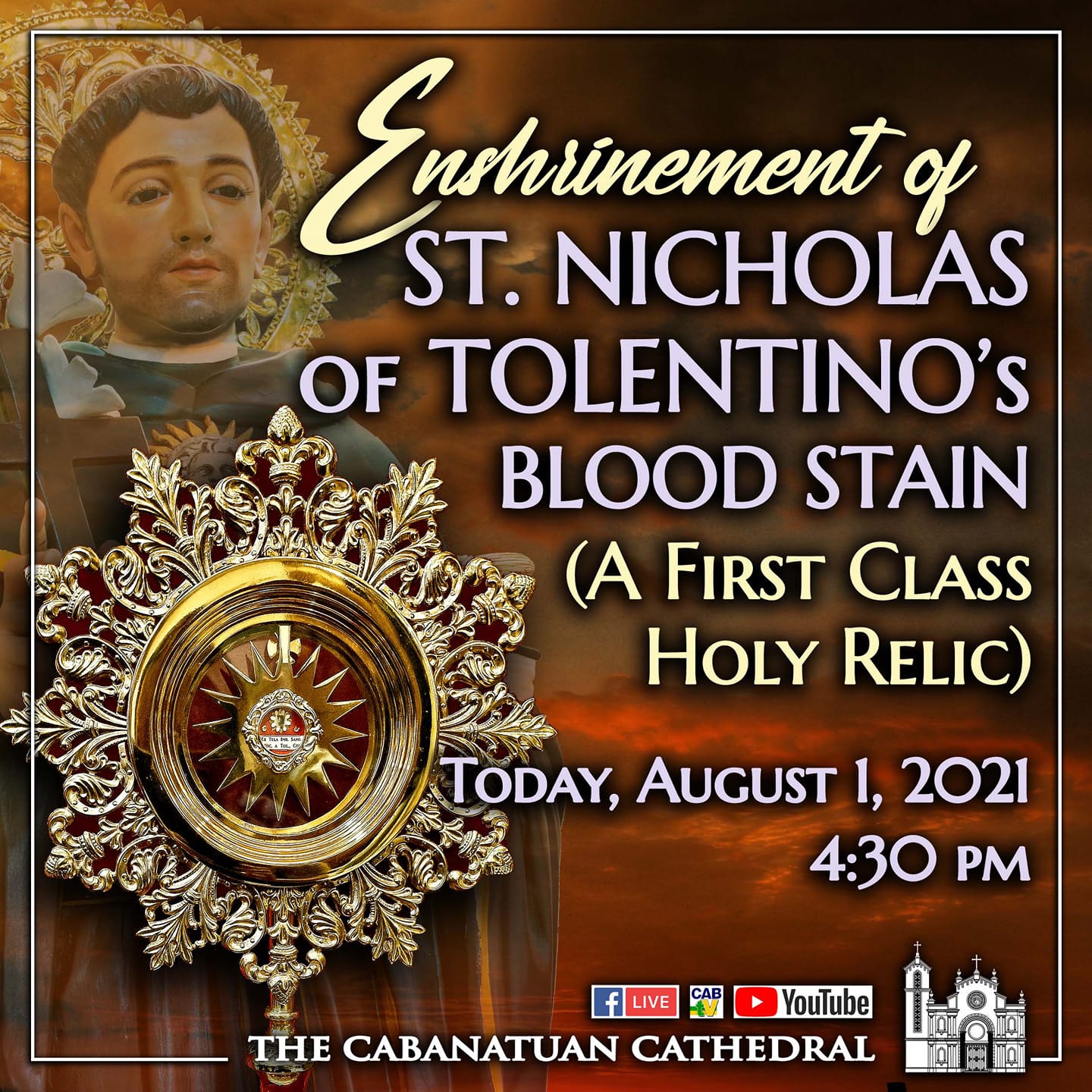 PAANYAYA PARA SA PAGDATING AT SOLEMNENG PAGDADAMBANA NG RELIKYA NG ...