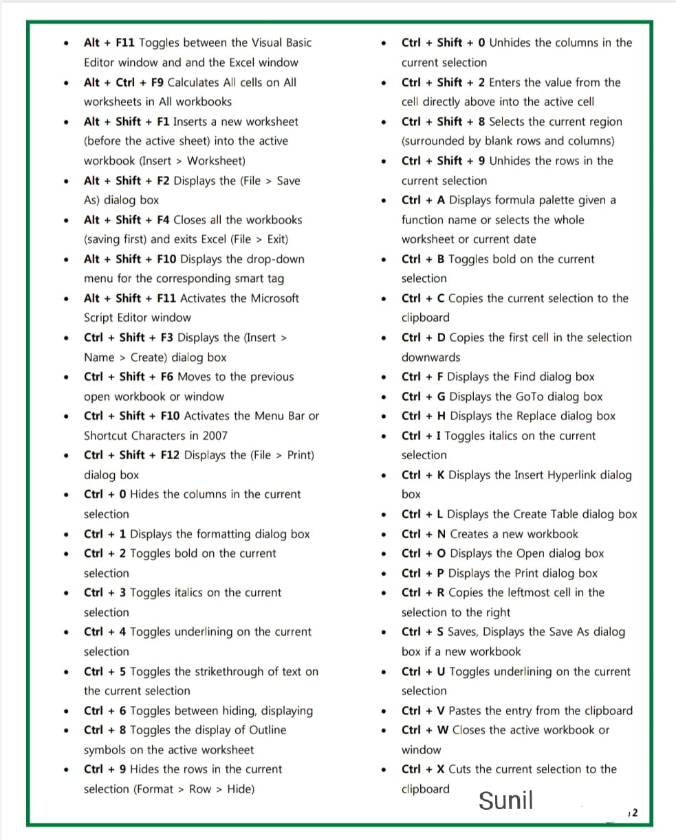 📌 Excel shortcuts in 1 minute. - 𝔼𝕟𝕘𝕚𝕟𝕖𝕖𝕣𝕚𝕟𝕘 𝕚𝕟 𝕠𝕦𝕣 𝕓𝕝𝕠𝕠𝕕