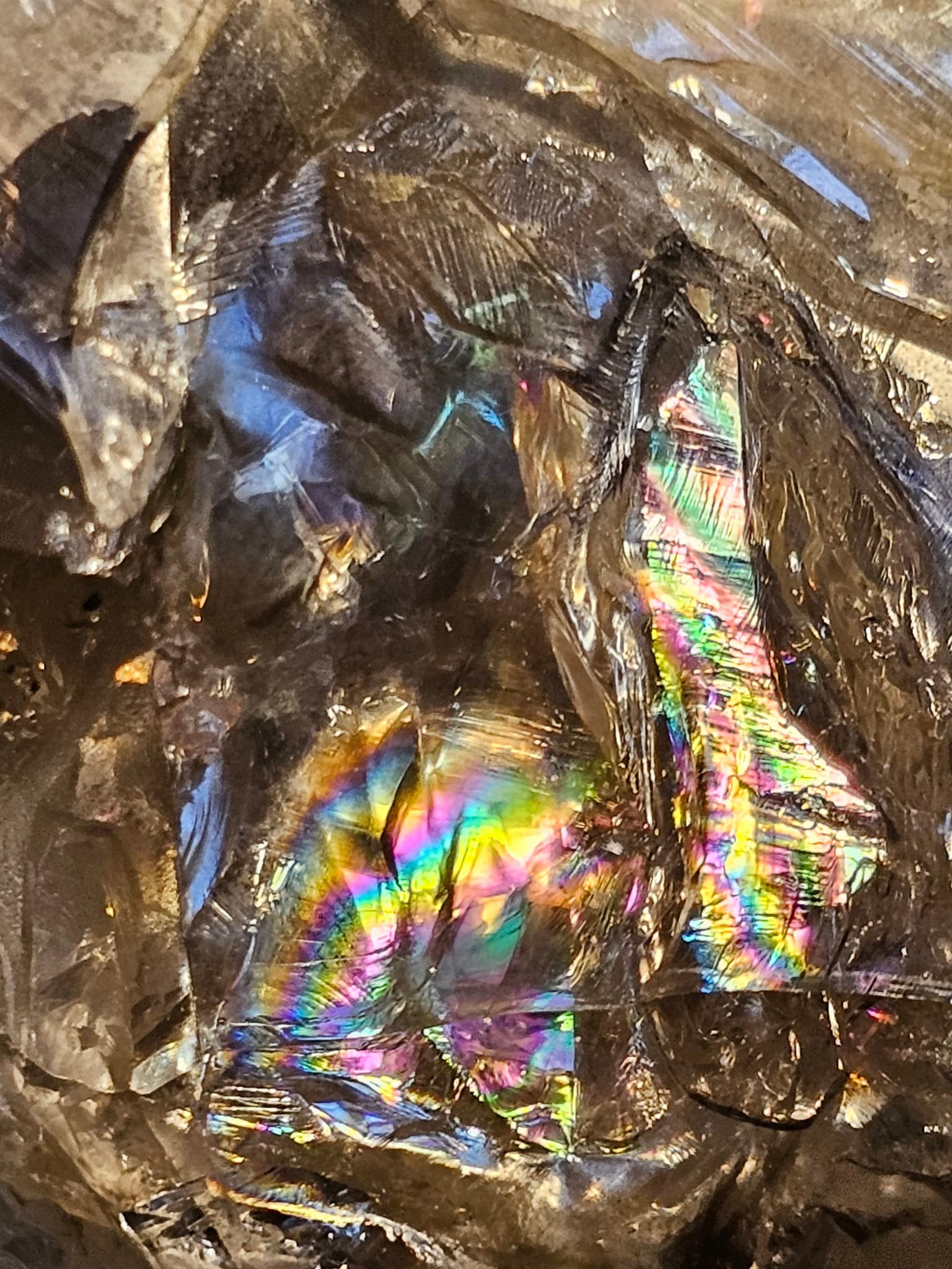 Unusual Herkimer diamond with natural triangular window