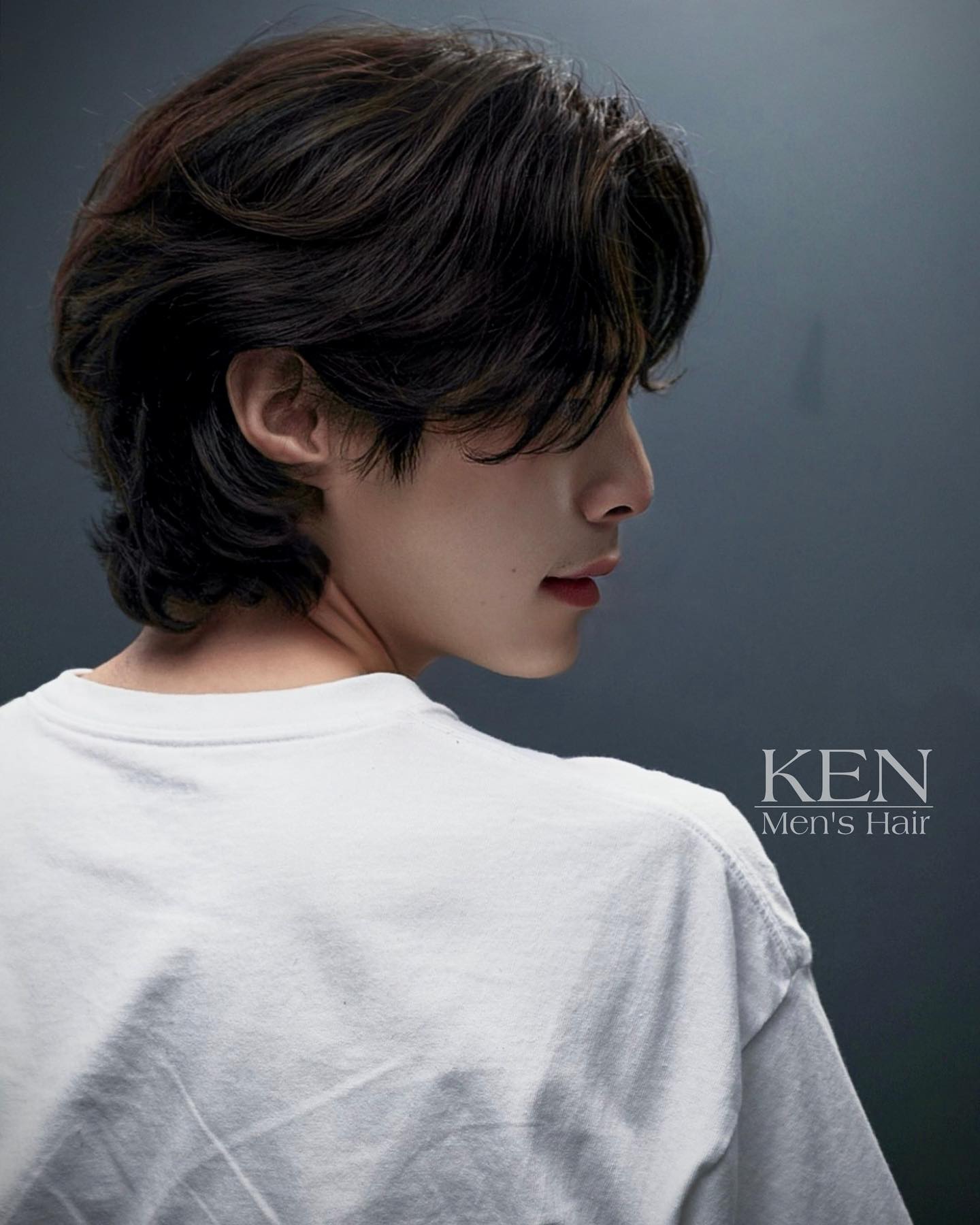 켄맨즈헤어 - 남자 긴머리 울프컷 펌 / 세미롱 장발 네츄럴펌 Men's Long Hair Wolf...