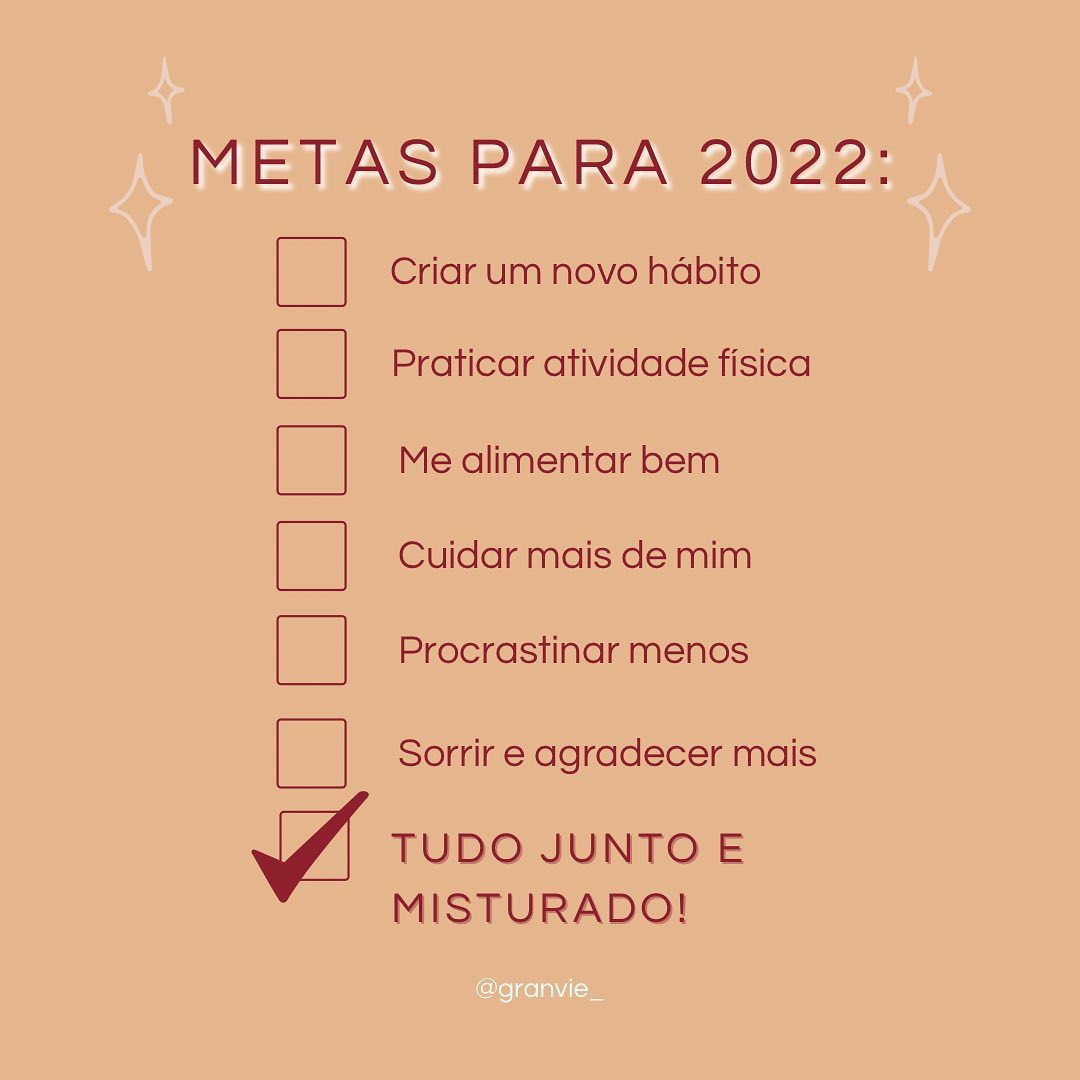 Granvie - Já fez seu checklist de metas para 2022? É um...