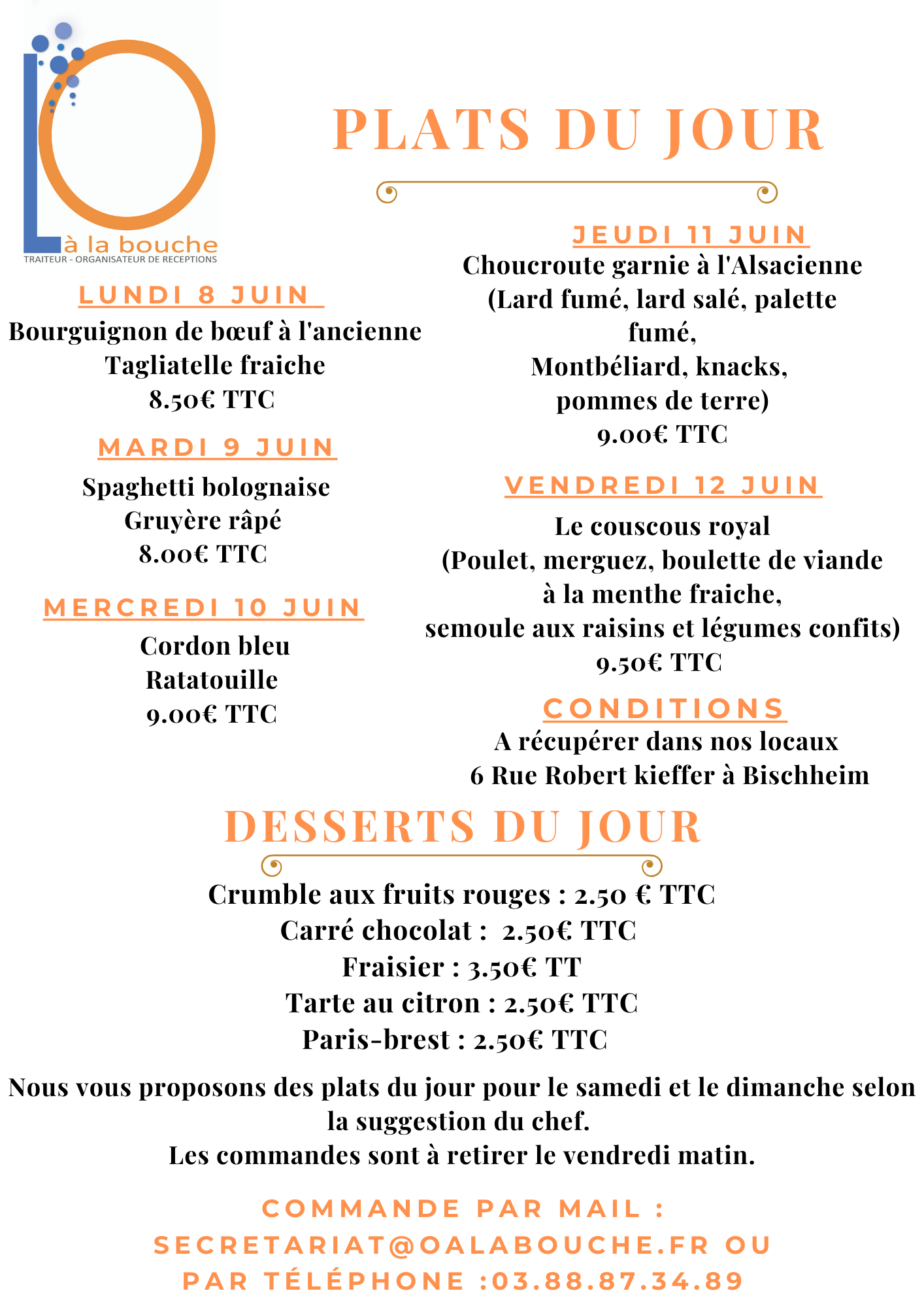 L O A La Bouche Bischheim Plat Du Jour