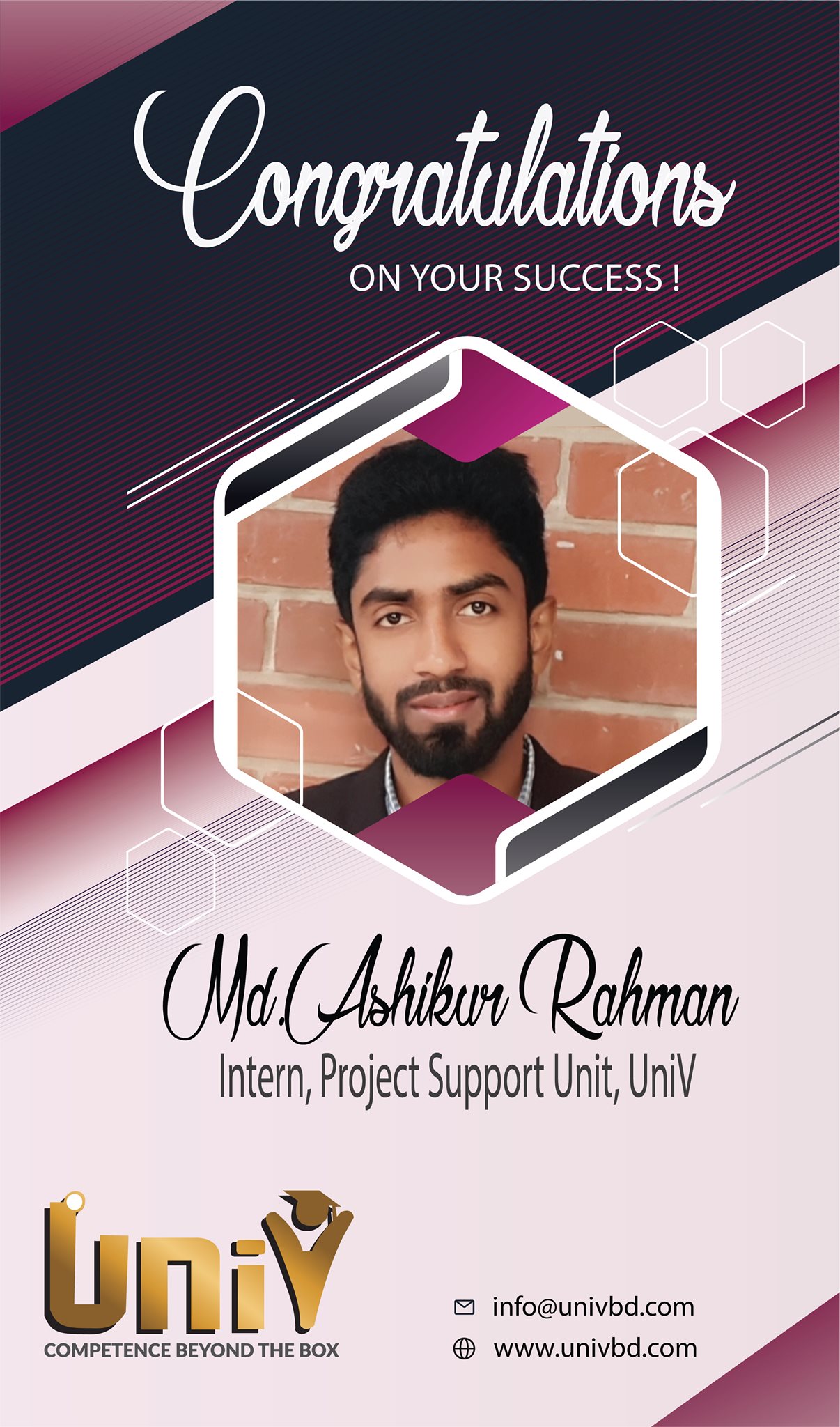UniV - We are pleased to announce the newly appointed Volunteer Intern ...