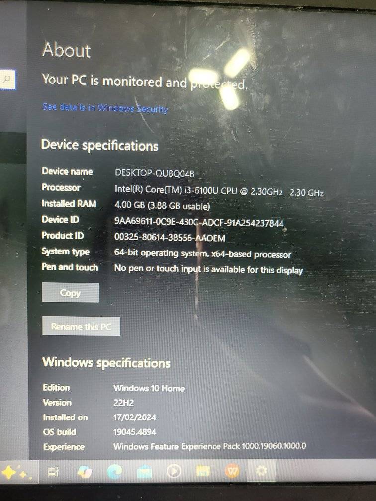 Lenovo Ideapad 110-15ISK i3 laptop with 4GB RAM and 500GB SSD for sale