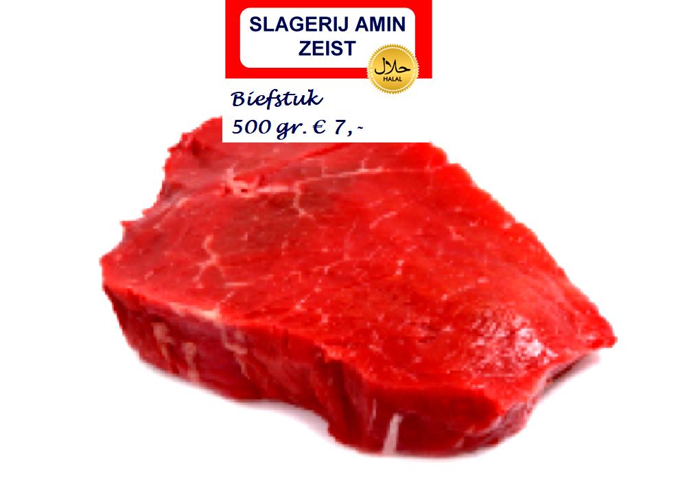 Slagerij Ahmed - Heerlijke runderbiefstuk 500 gram € 7,00. Dat is ...