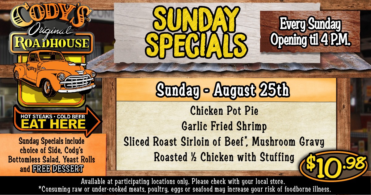 Time For The Sunday Cody S Original Roadhouse Tampa Fl Facebook