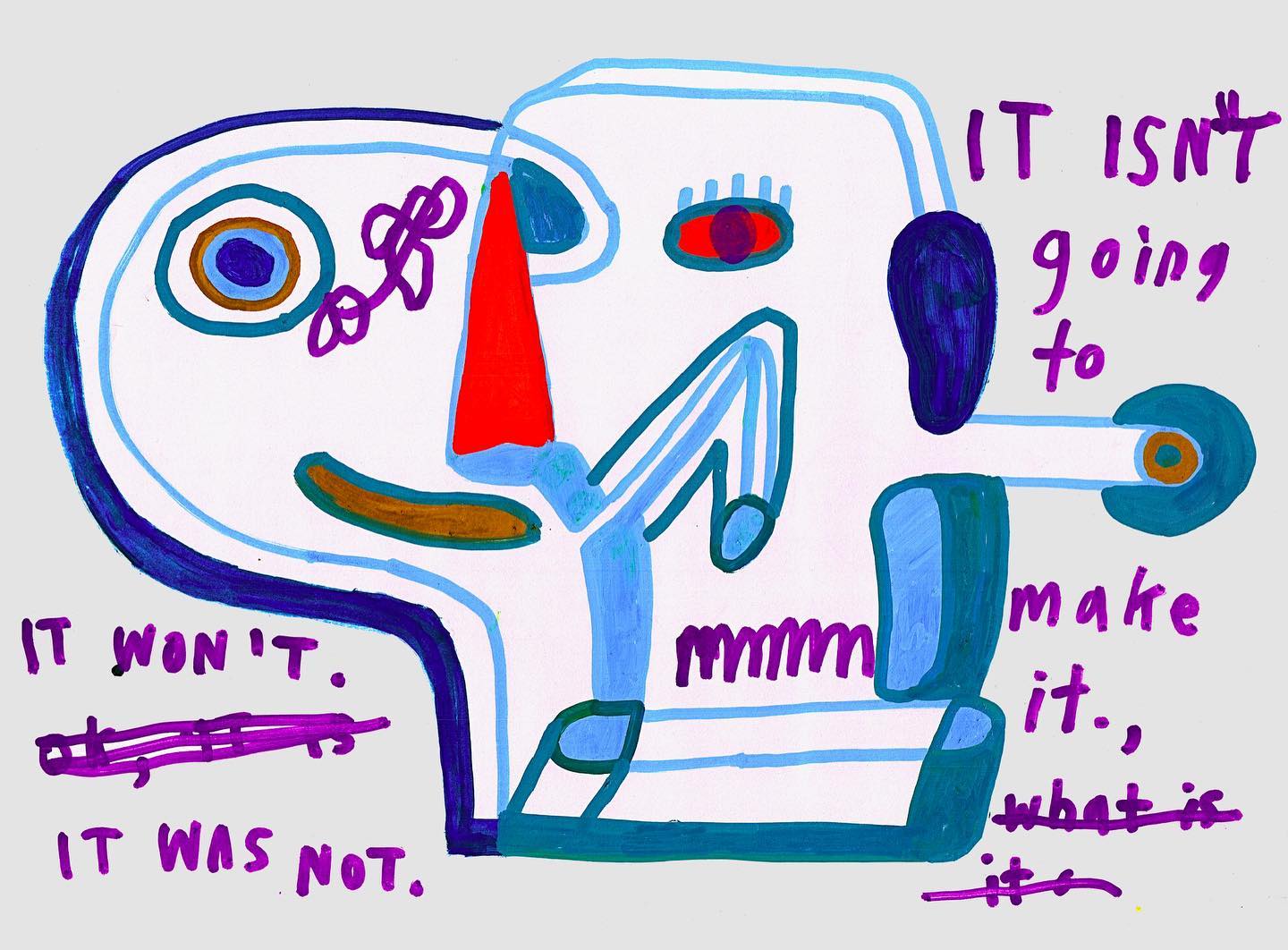 Oligoldsmith - The Wisdom of Insecurity #drawing by Oli...