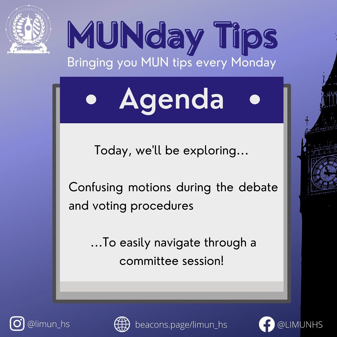 Welcome to the third week of MUNday tips! The hardest part of MUN is ...
