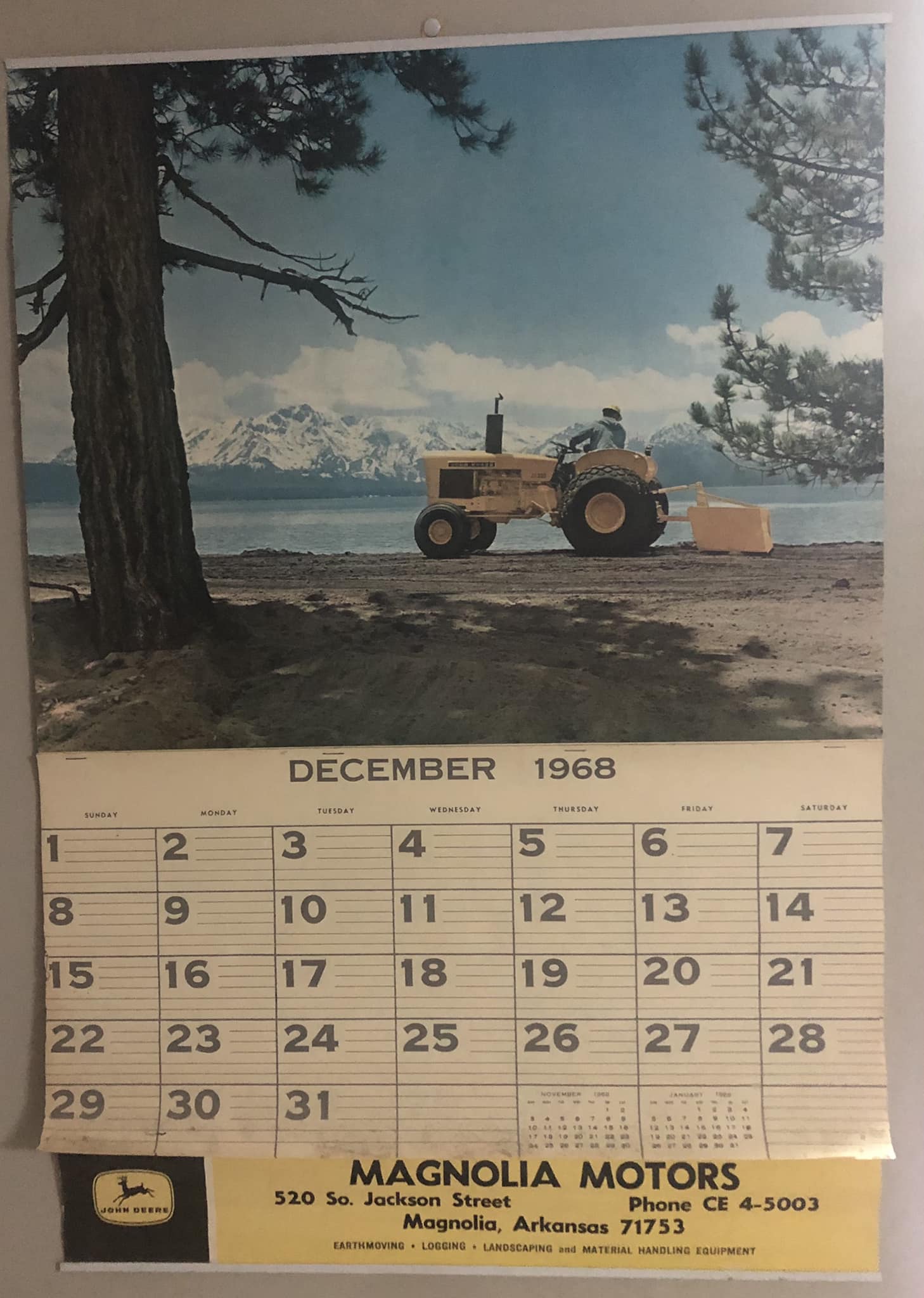 1968 calendar hanging in my office