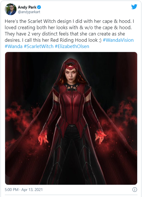 Elizabeth Olsen Scarlet Witch Concept Art