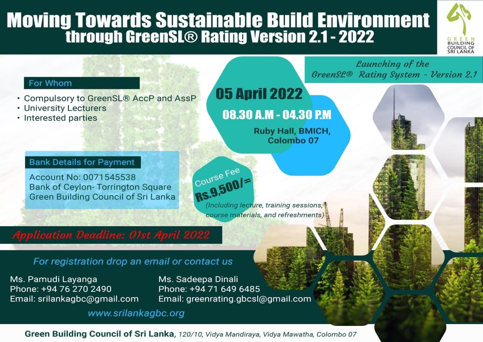 HURRY UP! Today is... - Green Building Council of Sri Lanka