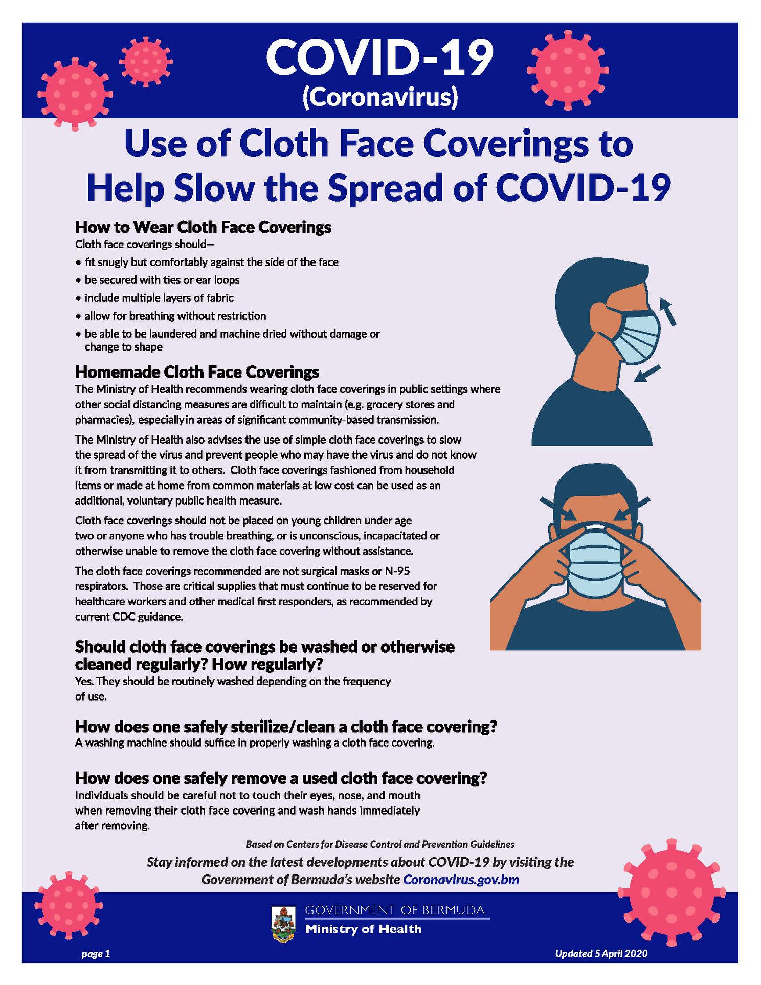 📌 Use Cloth Face Coverings to... - The Government of Bermuda