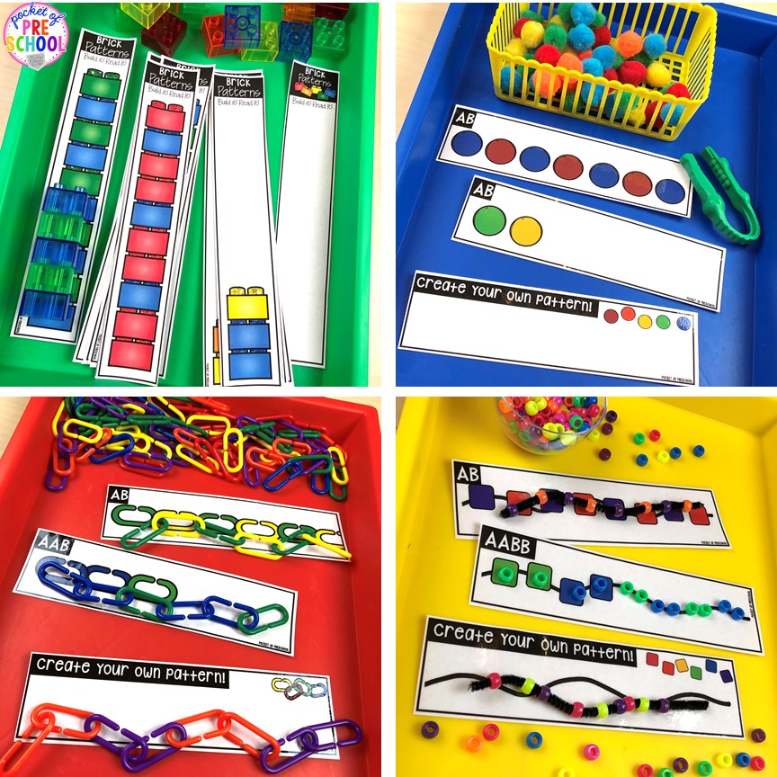 Look at these FUN pattern centers!... - Pocket of Preschool