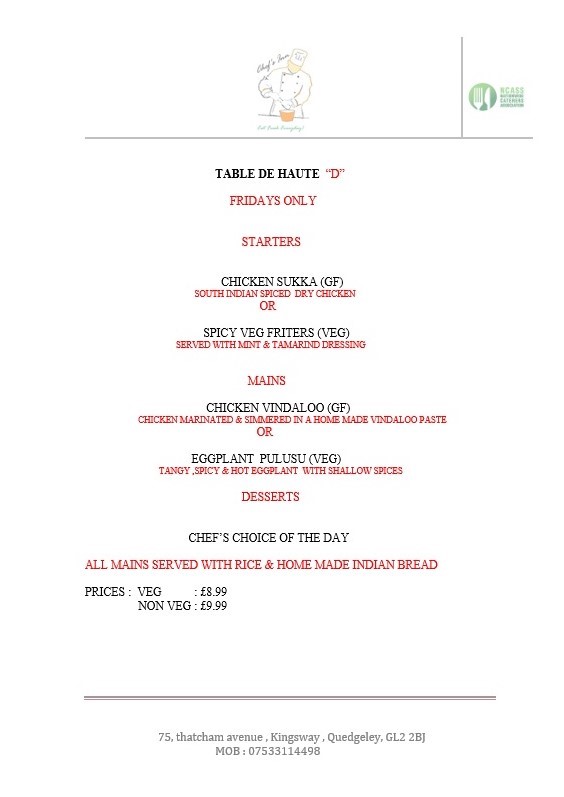 CHEFS INN UK | Quedgeley