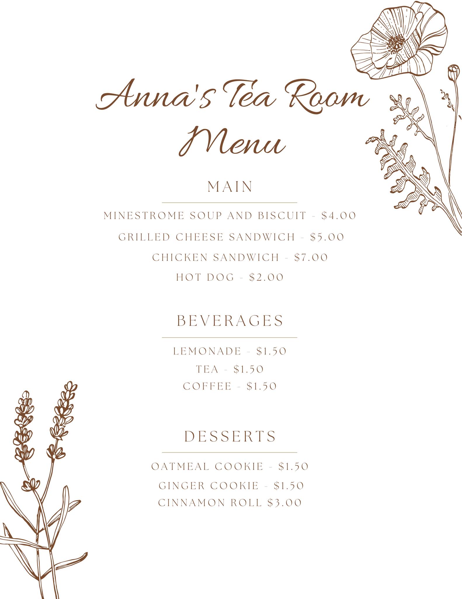 Anna's Tea Room is open... - Orwell Corner Historic Village | Facebook