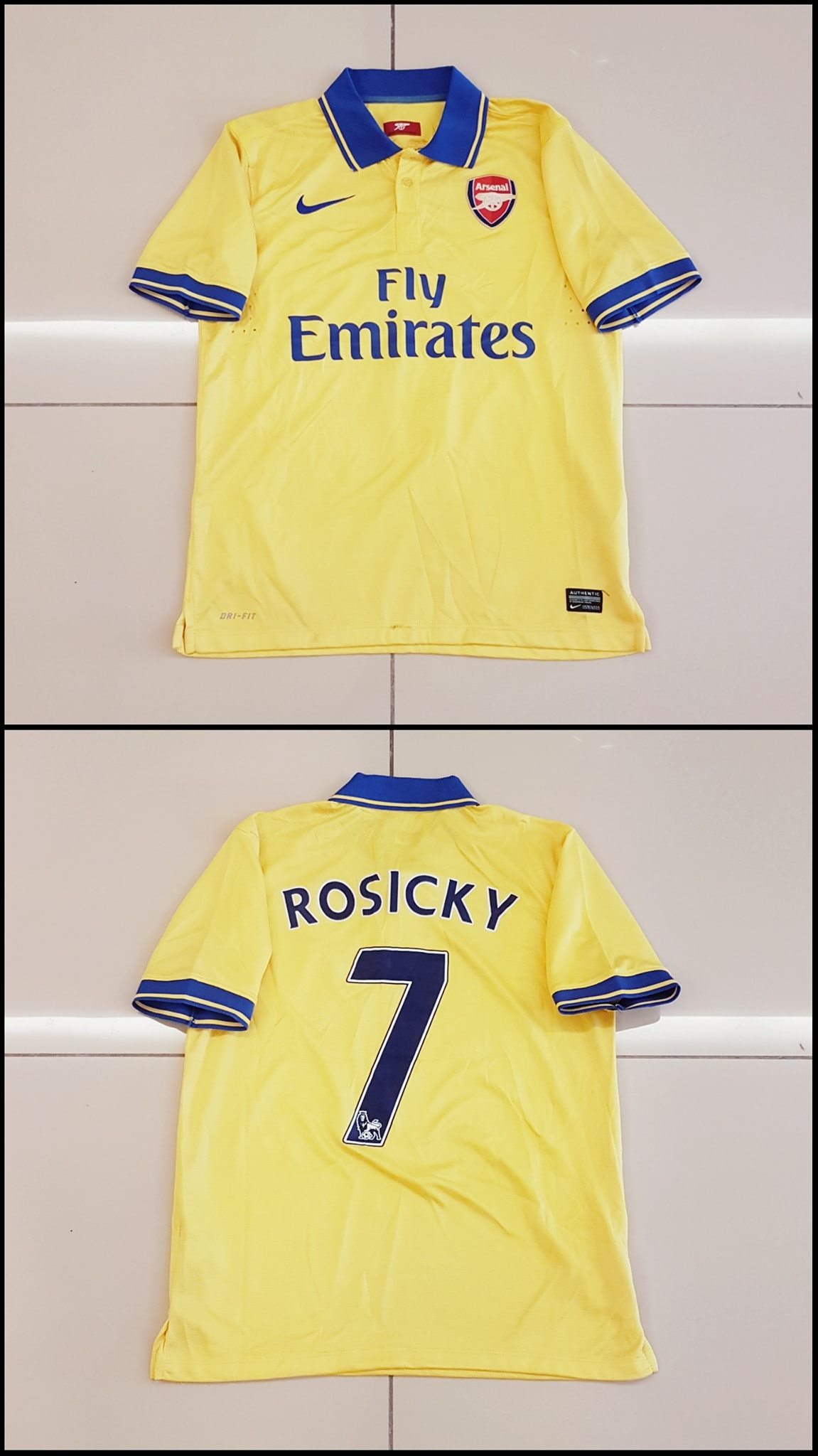 Arsenal 13-14 Away Kit Player Issue #7 ROSICKY