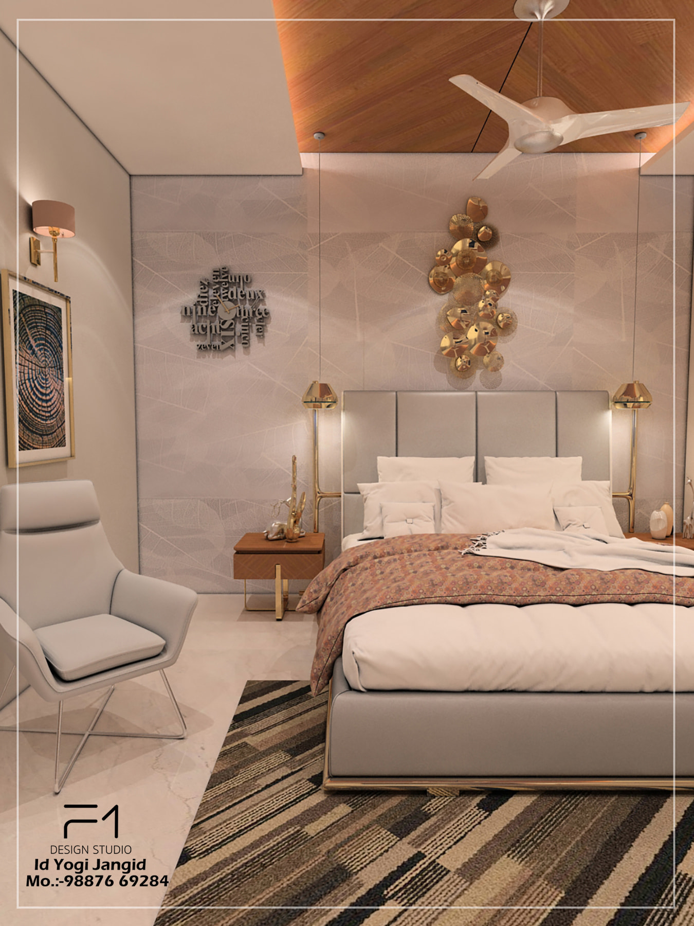A bedroom interior design for Adithya... - F-1 Design Studio